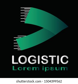 Logistic company vector logo. Arrow icon. Delivery icon. Arrow icon. Arrow vector. Delivery service logo. Web, Digital, Speed, Marketing, Network icon. 