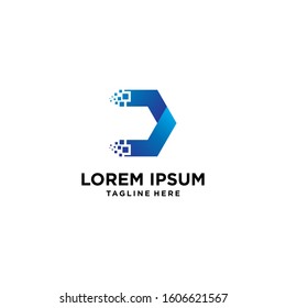 Logistic company vector logo. Arrow icon. Delivery icon. Delivery service logo. Web, Digital, Speed, Marketing, Network icon. Pixel logo. Pixel icons.