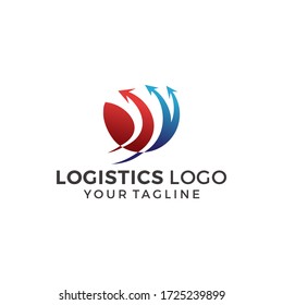 Logistic company vector logo. Arrow icon. Delivery icon. Arrow icon. Arrow vector. Delivery service logo. Web, Digital, Speed, Marketing, Network icon.