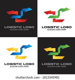 Logistic company vector logo. Arrow icon. Delivery icon. Arrow icon. Arrow vector. Delivery service logo. Marketing.