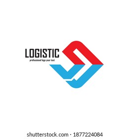 Logistic company vector logo. Arrow icon. Delivery icon. Arrow logo. Business logo. Arrow vector. Delivery service logo. Web, Digital, Marketing, Network icon. Technology icon.

