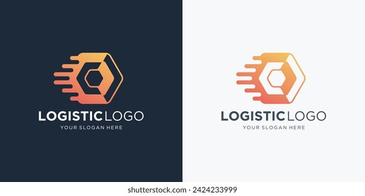Logistic company vector logo. Arrow icon. Delivery icon. Arrow Delivery logo. Web, Digital, Speed, Marketing,