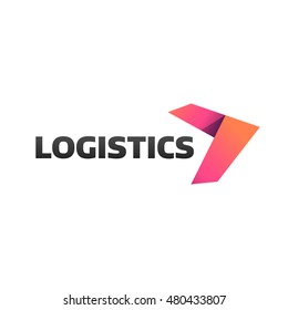 Logistic company vector logo. Arrow icon. Delivery icon. Arrow logo. Business logo. Arrow vector. Delivery service logo. Web icon. Network icon.  Digital icon. Technology icon. Marketing icon.