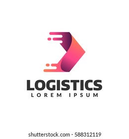 Logistic company vector logo. Arrow icon. Delivery icon. Arrow logo. Business logo. Arrow vector. Delivery service logo. Web, Digital, Speed, Marketing, Network icon. Technology icon.