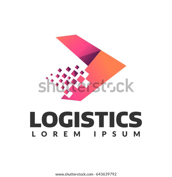 Logistic Company Vector Logo Arrow Icon Stock Vector (Royalty Free ...