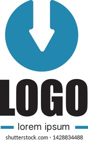 Logistic company vector logo. Car, arrow, road, drive, delivery, taxi logo.  Vector illustration isolated icon

