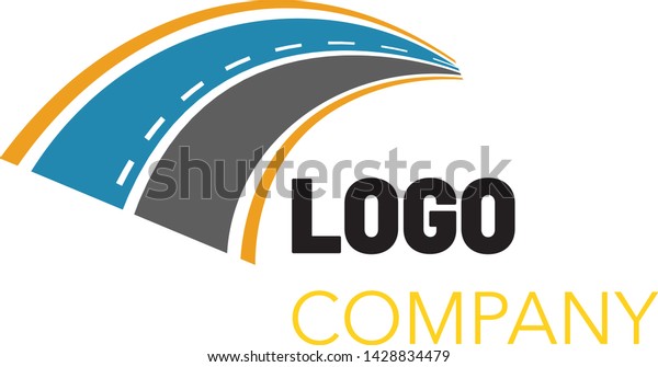 Logistic company\
vector logo. Car, arrow, road, drive, delivery, taxi logo.  Vector\
illustration isolated\
icon\
\
