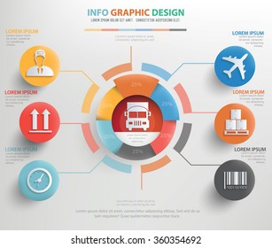 
Logistic concept design,info graphic,vector