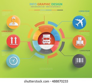 
Logistic concept design,info graphic,vector