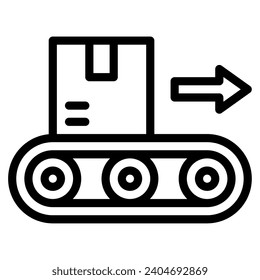 Logistic conveyor object vector illustration
