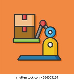 logistic crane flat icon