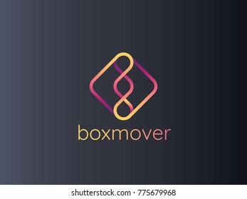 logistic delivery courier service logo. money finance connection concept design. abstract arrow symbol vector illustration