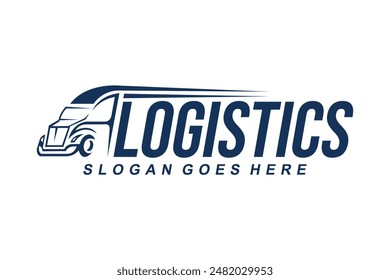 Entrega logística, envío rápido express logo diseño Plantilla