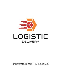 Logistic delivery, fast shipping logo design inspiration template