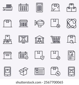 LOGISTIC AND DELIVERY ICON SET