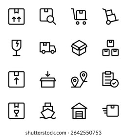 Logistic delivery icon set vector illustration