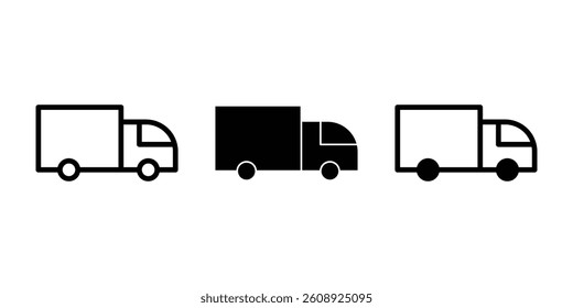 Logistic delivery icon with sleek, modern design. Ideal for transport, supply chain, and shipping services. High-quality vector, fully scalable and easy to customize for any project.