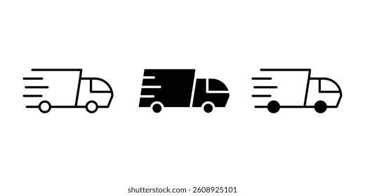 Logistic delivery icon with sleek, modern design. Ideal for transport, supply chain, and shipping services. High-quality vector, fully scalable and easy to customize for any project.
