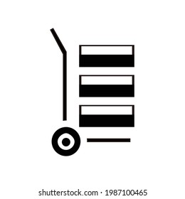 símbolo de icono de entrega logística vector