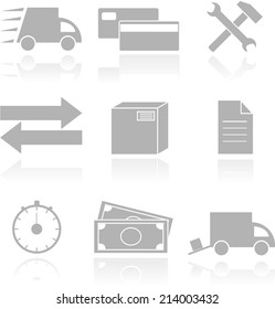 Logistic & delivery icons. Service. Vector illustration.