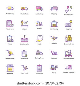 Logistic Delivery Icons Set 