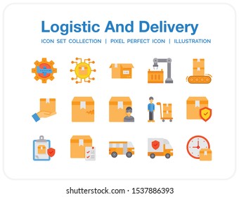 Logistic And Delivery Icons Set. UI Pixel Perfect Well-crafted Vector Thin Line Icons. The illustrations are a vector.