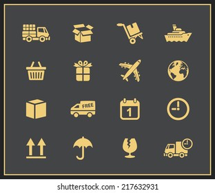 Logistic and delivery icons. Vector illustration