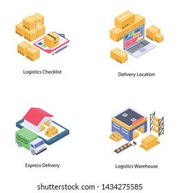 
Logistic Delivery Isometric Vectors Pack
