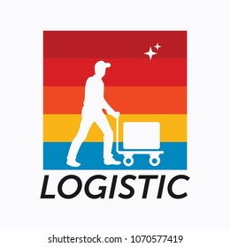 logistic delivery logo vector