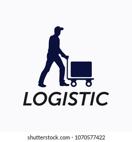 logistic delivery logo vector