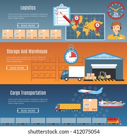 Logistic And Delivery Objects. Vector Illustration