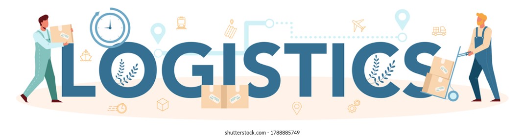 Logistic and delivery service concept. Idea of transportation and distribution. Transportation service. Isolated flat illustration