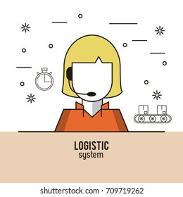 Logistic and delivery system infographic