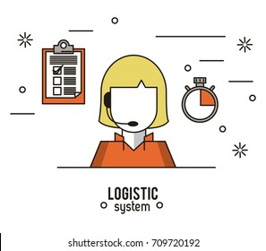 Logistic and delivery system infographic