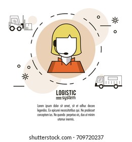 Logistic and delivery system infographic