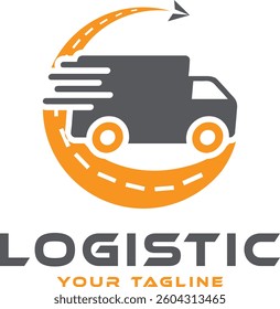 Logistic Delivery Truck Logo Design
