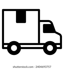 Logistic delivery truck object vector illustration