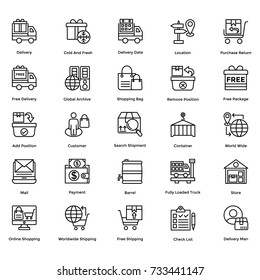 Logistic Delivery Vector Icons Set 5