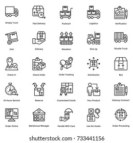 Logistic Delivery Vector Icons Set 7