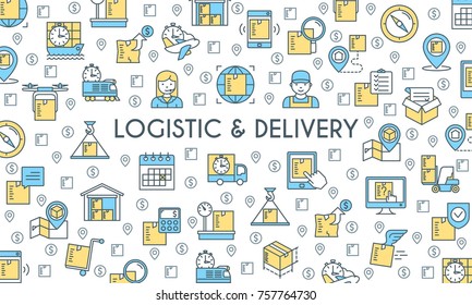 Logistic and delivery. Vector illustration
