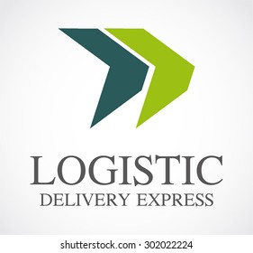 Logistic delivery wing fly abstract vector logo design template express business icon company identity symbol concept