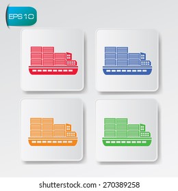 Logistic design on buttons background