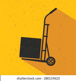 Logistic design on yellow background,retro yellow background,clean vector