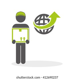 Logistic design. Shipping and Delivery conception 