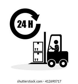 Logistic design. Shipping and Delivery conception 