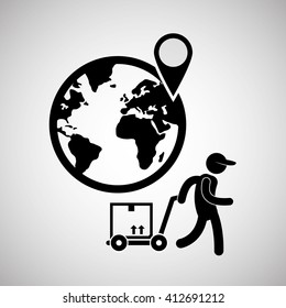 Logistic design. Shipping and Delivery conception 