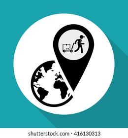 Logistic design. Shipping and Delivery conception 