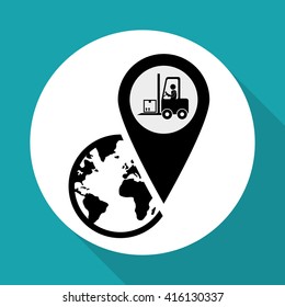 Logistic design. Shipping and Delivery conception 