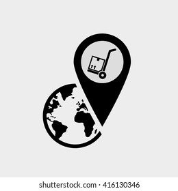 Logistic design. Shipping and Delivery conception 