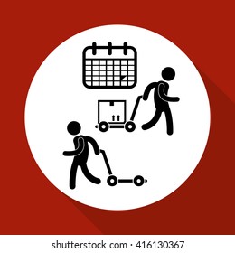 Logistic design. Shipping and Delivery conception 